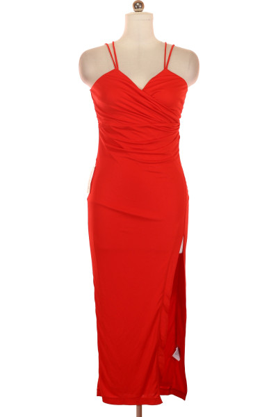 Červené Pouzdrové šaty Šaty Bez Rukávů Bardot Vel.  38