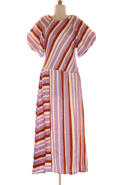 Barevné Letní šaty S Krátkým Rukávem Warehouse Vel.  38