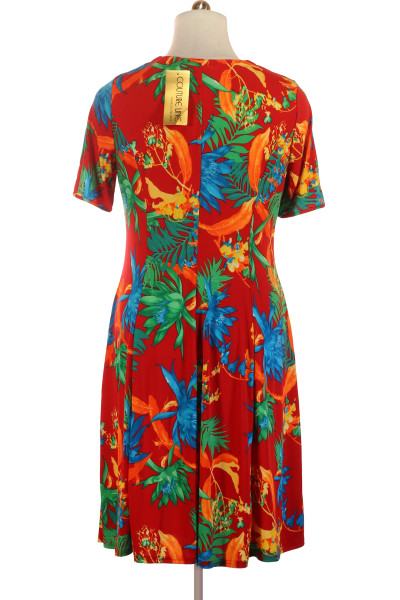 Barevné Polyesterové Letní šaty s Krátkým Rukávem 