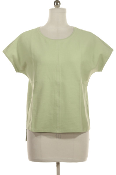 Zelené Jednoduché Dámské Tričko S Krátkým Rukávem C'est Tout