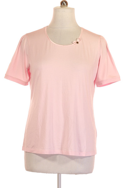 Růžové Jednoduché Dámské Tričko S Krátkým Rukávem Lola Paltinger Vel. 46