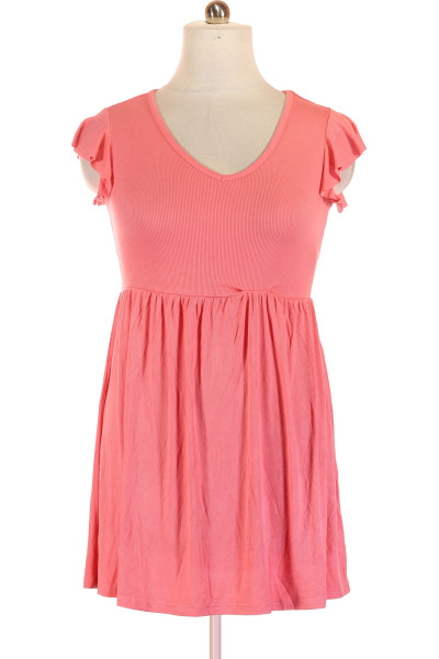 Růžové Letní šaty S Krátkým Rukávem ONLY Outlet Vel. L