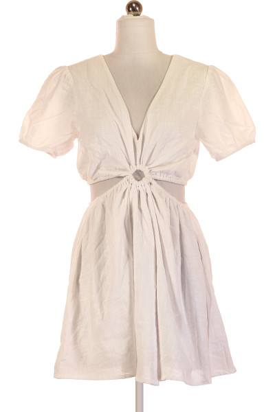 Bílé Letní šaty S Krátkým Rukávem Missguided Vel.  36