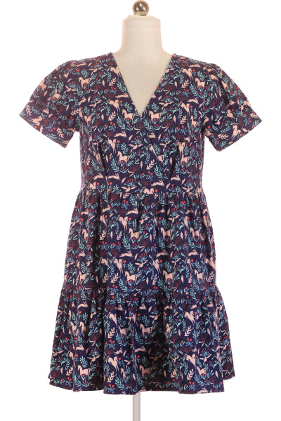 Barevné Letní šaty S Krátkým Rukávem Louche Outlet Vel.  S