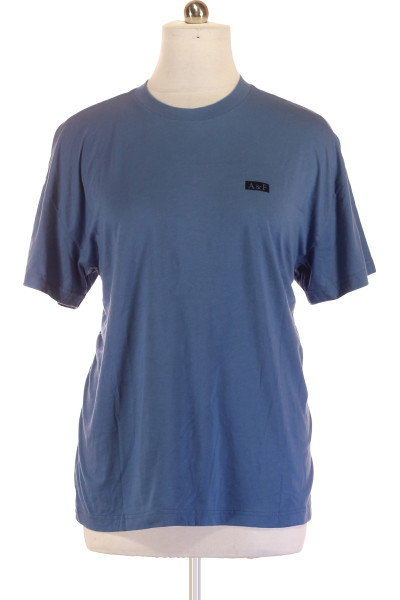Modré Jednoduché Pánské Tričko S Krátkým Rukávem Abercrombie&Fitch Vel. XXL