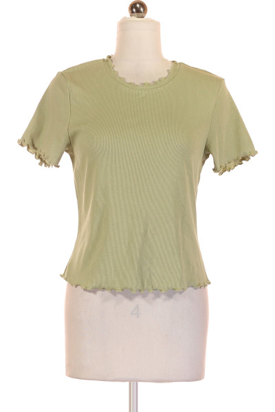 Zelené Jednoduché Dámské Tričko S Krátkým Rukávem Vel. XL