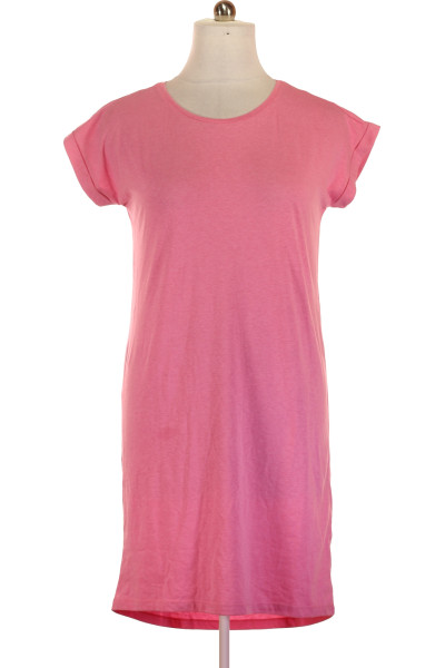 Růžové Letní šaty S Krátkým Rukávem VILA Outlet Vel. L