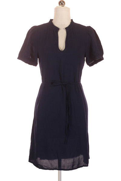 Modré Letní šaty S Krátkým Rukávem VILA Outlet Vel.  34