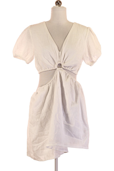 Bílé Letní šaty S Krátkým Rukávem Missguided Vel. 36