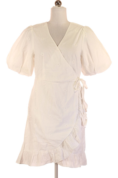 Bílé Letní šaty S Krátkým Rukávem ONLY Outlet Vel. S