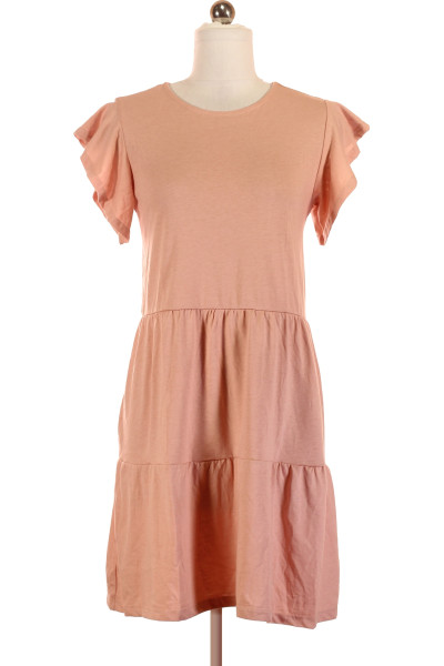 Růžové Letní šaty S Krátkým Rukávem VILA Outlet Vel. XS