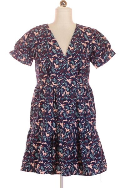 Barevné Letní šaty S Krátkým Rukávem Louche Outlet Vel.  S