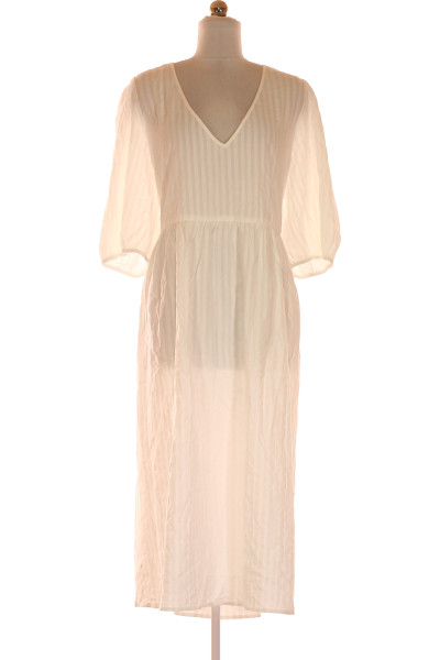 Bílé Letní šaty S Krátkým Rukávem Monki Outlet Vel.  XL
