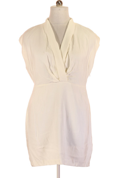 Bílé Pouzdrové šaty S Krátkým Rukávem MANGO Vel.  XL