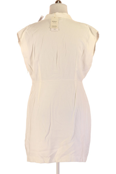 Bílé Pouzdrové šaty s Krátkým Rukávem MANGO Vel.  XL