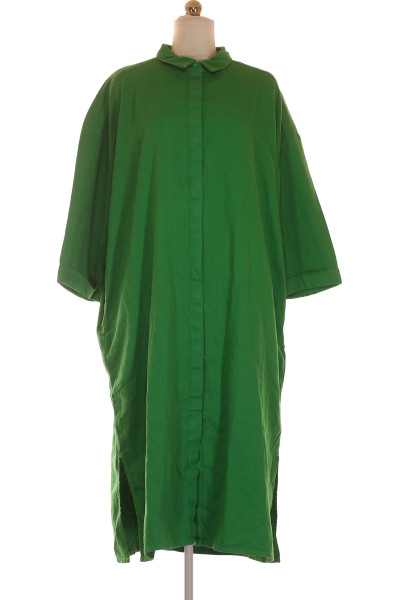 Zelené Košilové šaty S Krátkým Rukávem Monki Vel.  M