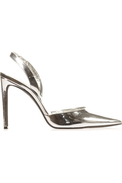 Stříbrné Koženkové Dámské Sandály Donna Karan