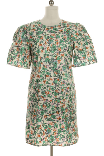 Barevné Letní šaty S Krátkým Rukávem OBJECT Outlet Vel.  38