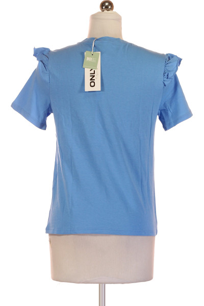 Modré Jednoduché Dámské Tričko s Krátkým Rukávem ONLY Vel.  XS