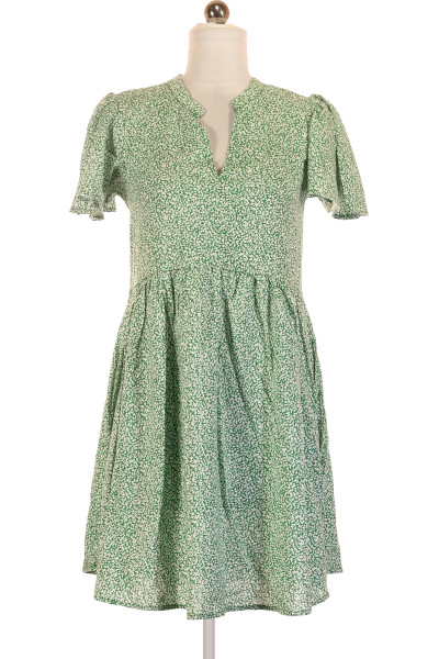 Barevné Letní šaty S Krátkým Rukávem Outlet Vel. 34