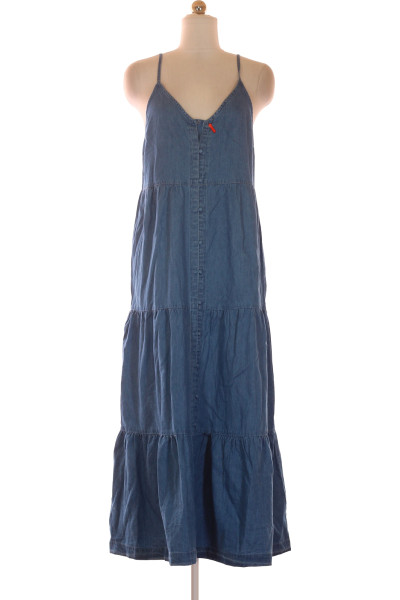 Modré Džínové Šaty Bez Rukávů Warehouse Outlet