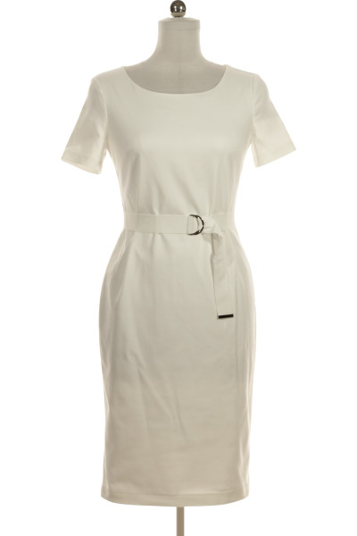 Bílé Pouzdrové šaty S Krátkým Rukávem Outlet Vel.  38