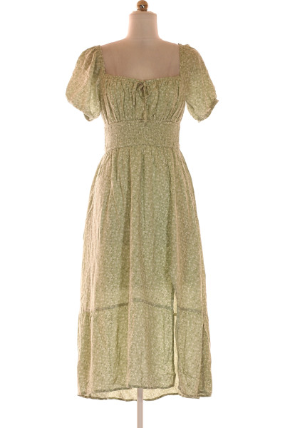 Zelené Letní šaty S Krátkým Rukávem Hollister Vel. M