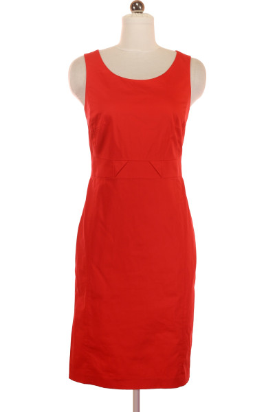 Červené Pouzdrové šaty Šaty Bez Rukávů Second Hand Vel. 42