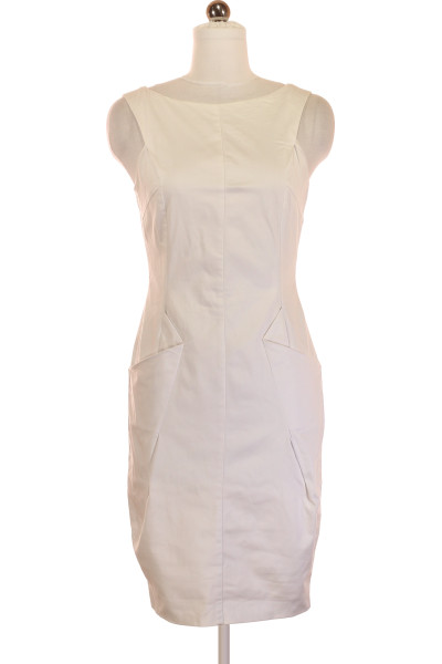 Bílé Pouzdrové šaty Šaty Bez Rukávů Oasis Second Hand Vel. 36
