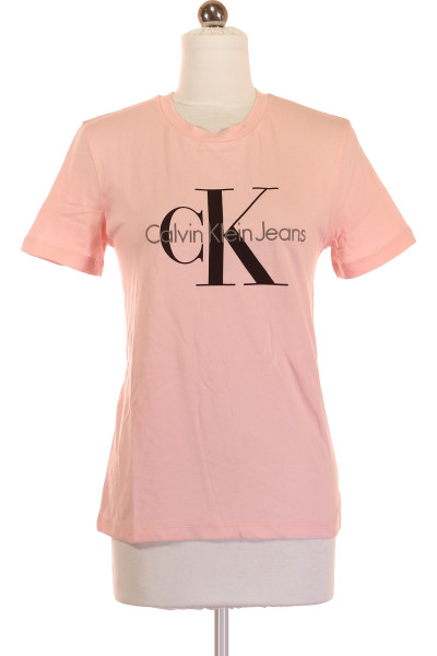 Růžové Dámské Tričko S Potiskem Calvin Klein Vel. XS