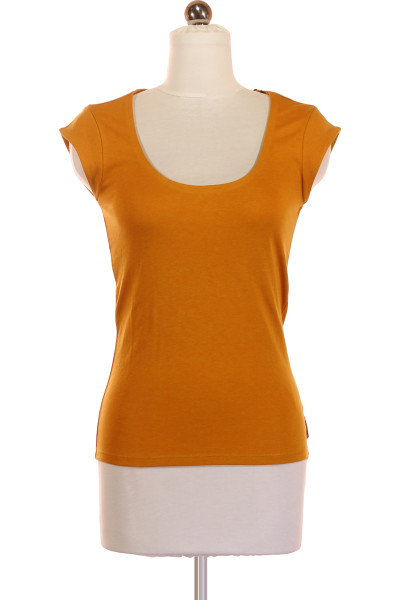 Oranžové Jednoduché Dámské Tričko S Krátkým Rukávem Scotch & Soda Vel. XS