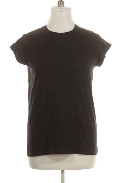 Černé Jednoduché Dámské Tričko S Krátkým Rukávem Asos Vel.  42