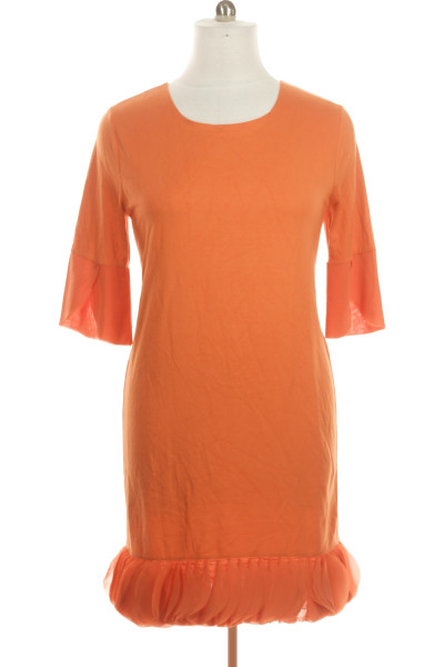 Oranžové Letní šaty S Krátkým Rukávem Riani