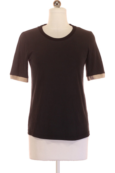 Černé Jednoduché Dámské Tričko S Krátkým Rukávem Kaffe Vel. XS