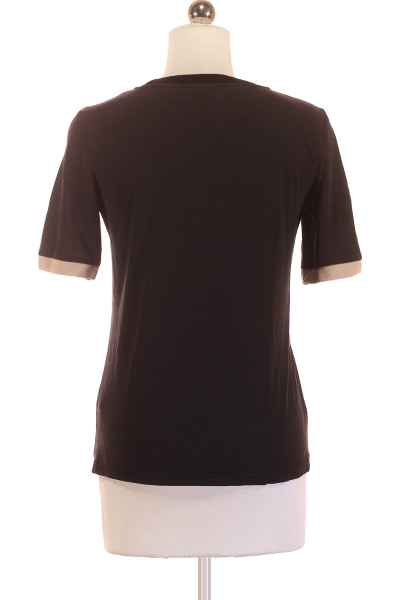 Černé Jednoduché Dámské Tričko s Krátkým Rukávem Kaffe Vel. XS