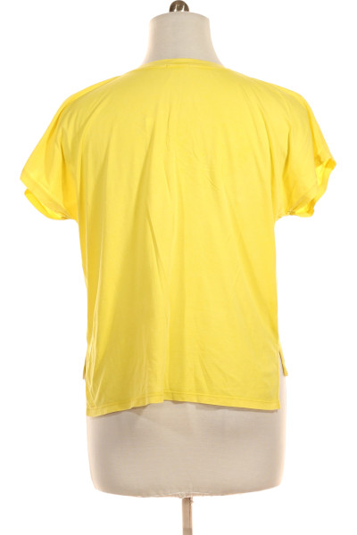 Žluté Jednoduché Dámské Tričko DRYKORN