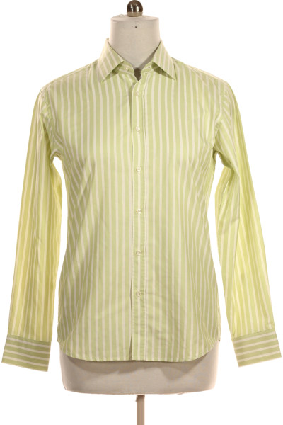 Zelená Vzorovaná Pánská Košile S Dlouhým Rukávem Hugo Boss Vel. 42
