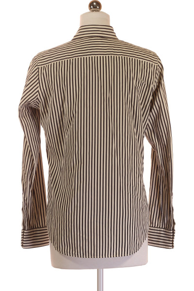 Černobílá Vzorovaná Pánská Košile s Dlouhým Rukávem Ralph Lauren Vel.  S