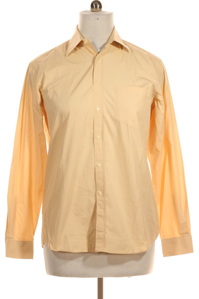 Pánská Košile S Dlouhým Rukávem Jednobarevná Hugo Boss Vel. 39