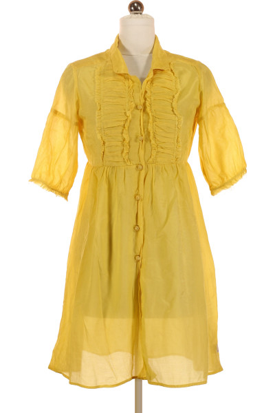 Žluté Košilové šaty S Krátkým Rukávem Odd Molly