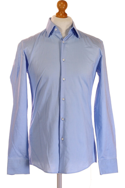 Modrá Vzorovaná Pánská Košile Hugo Boss Vel. 39