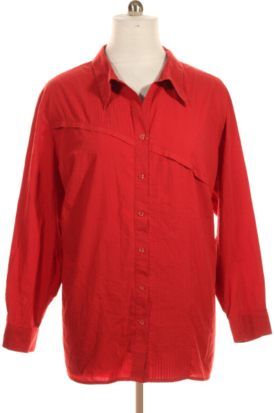 Červená Společenská Košile S Dlouhým Rukávem Ulla Popken