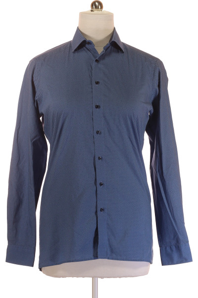Modrá Vzorovaná Pánská Košile OLYMP Vel.  40