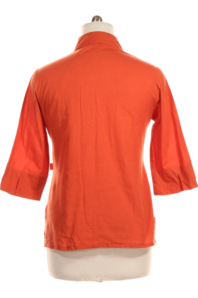 Oranžová Letní Dámská Košile s Krátkým Rukávem Qiéro! Vel. 42