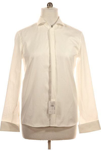 Bílá Pánská Košile Jednobarevná ETERNA Vel.  41