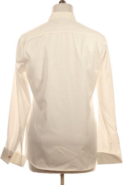 Bílá Pánská Košile Jednobarevná ETERNA Vel.  41