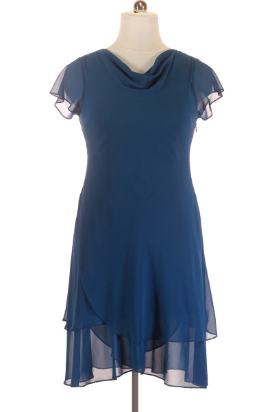 Modré Společenské šaty S Krátkým Rukávem MARCO PECCI
