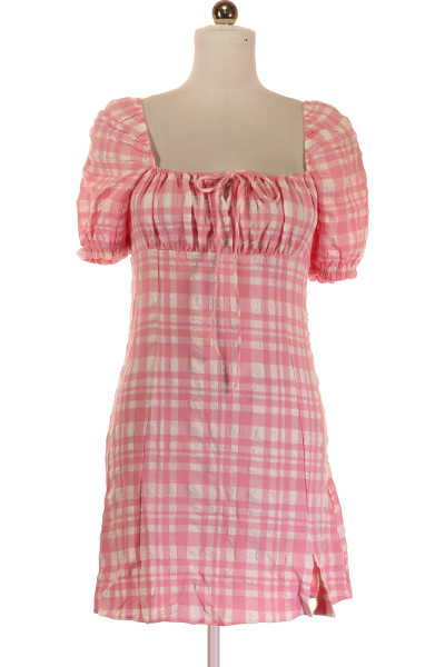 Růžové Letní šaty S Krátkým Rukávem STRADIVARIUS Vel. L