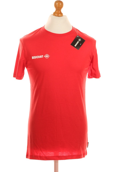 Červené Bavlněné Jednoduché Pánské Tričko S Krátkým Rukávem BEUCHAT