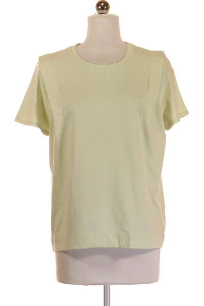 Zelené Jednoduché Dámské Tričko S Krátkým Rukávem Esprit